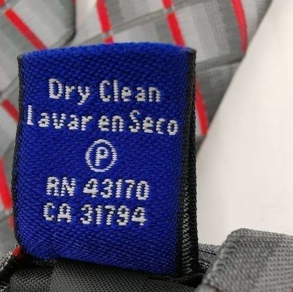 Apt 9 Red and Gray Polyester Modern Traditional Long Neck Tie Geometric Design - Picture 7 of 8